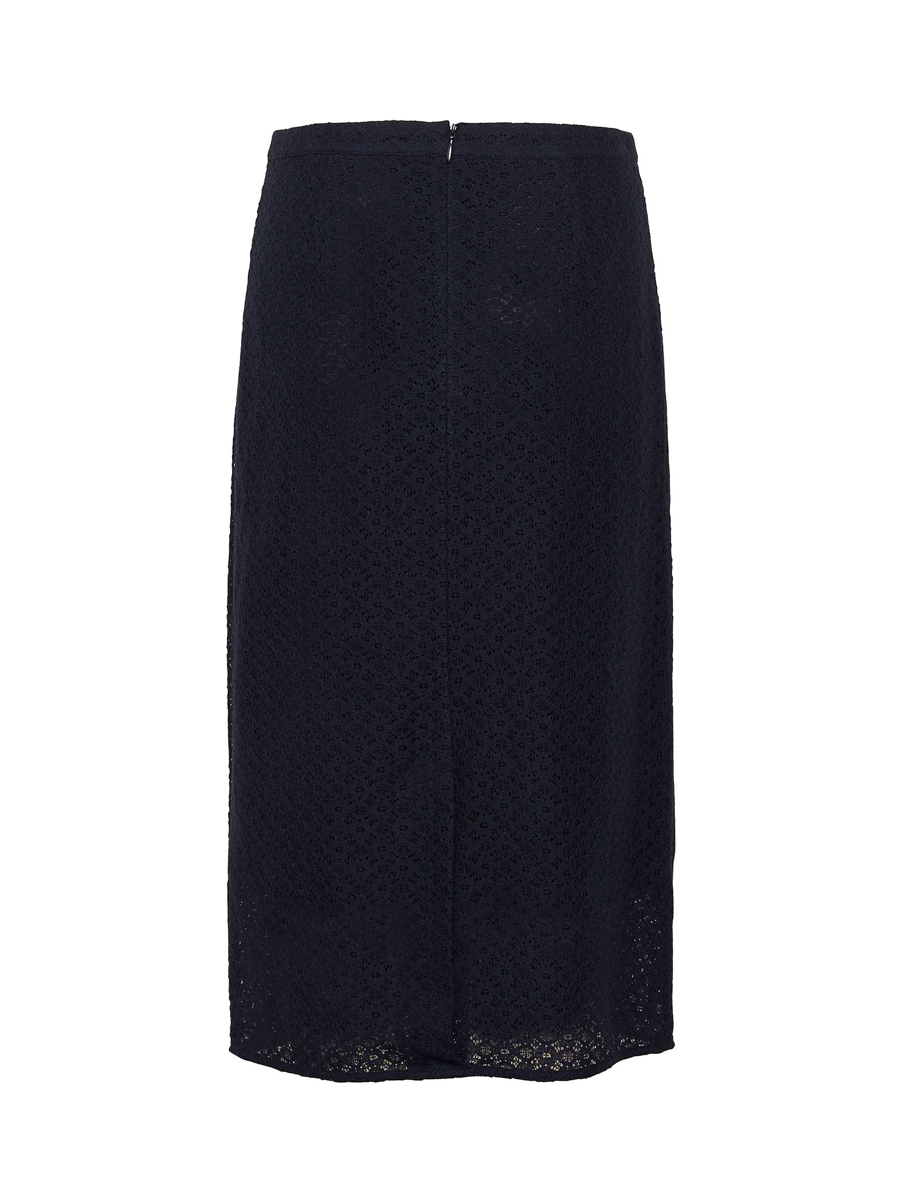 Buy Part Two Emerie Cotton Blend Lace Midi Skirt, Dark Navy Online at johnlewis.com