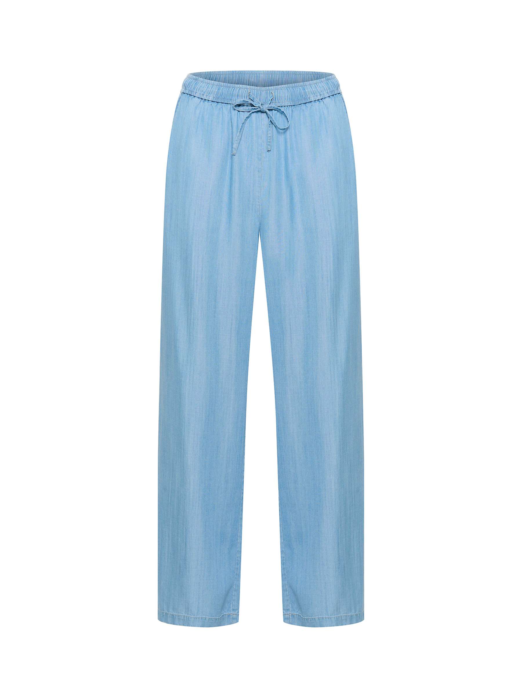 Buy Part Two Cibell Wide Leg Elastic Waist Trousers, Medium Blue Online at johnlewis.com