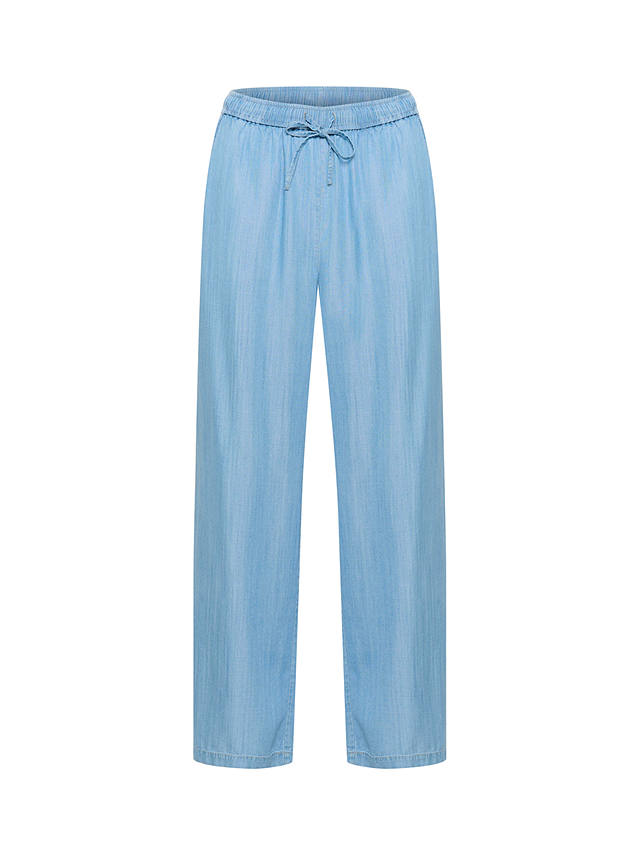 Part Two Cibell Wide Leg Elastic Waist Trousers, Medium Blue