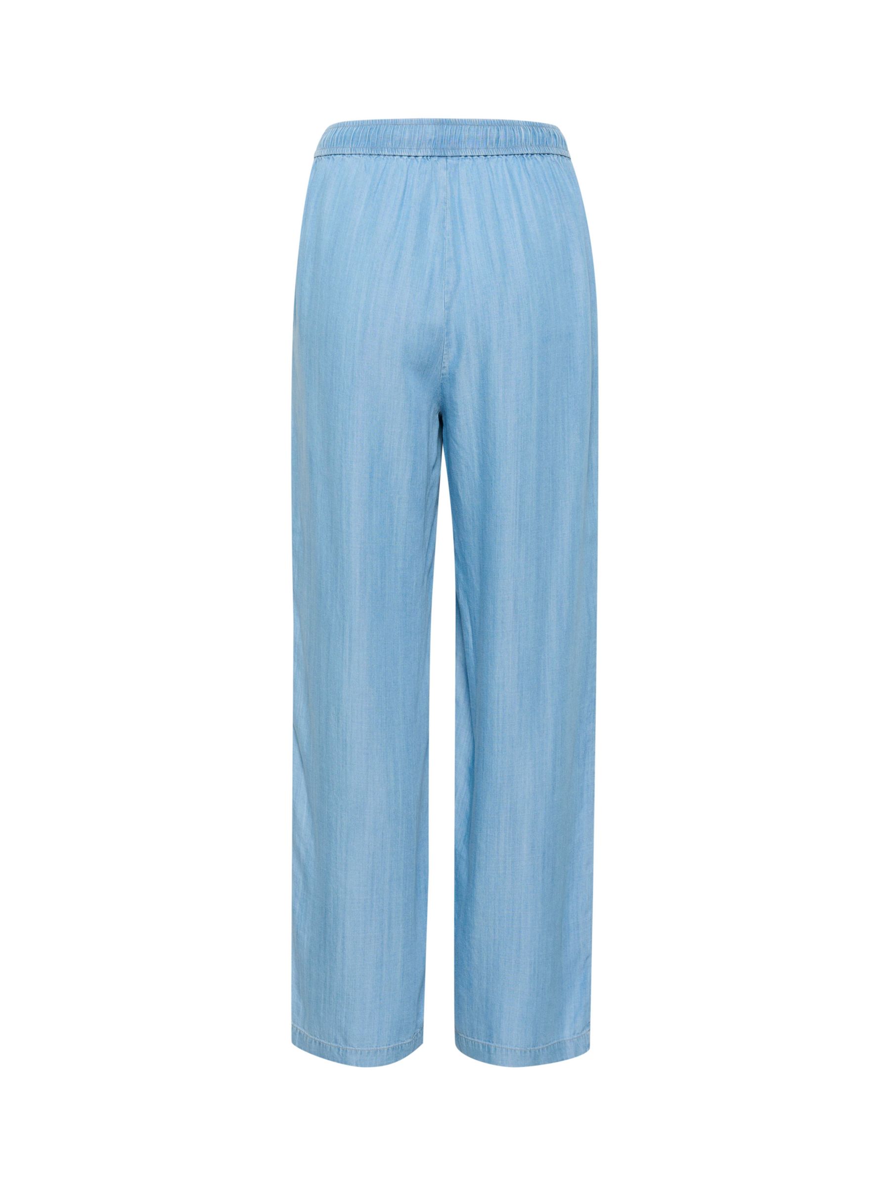 Part Two Cibell Wide Leg Elastic Waist Trousers, Medium Blue, 16
