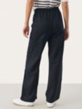 Part Two Eniola Wide Leg Linen Trousers, Dark Navy