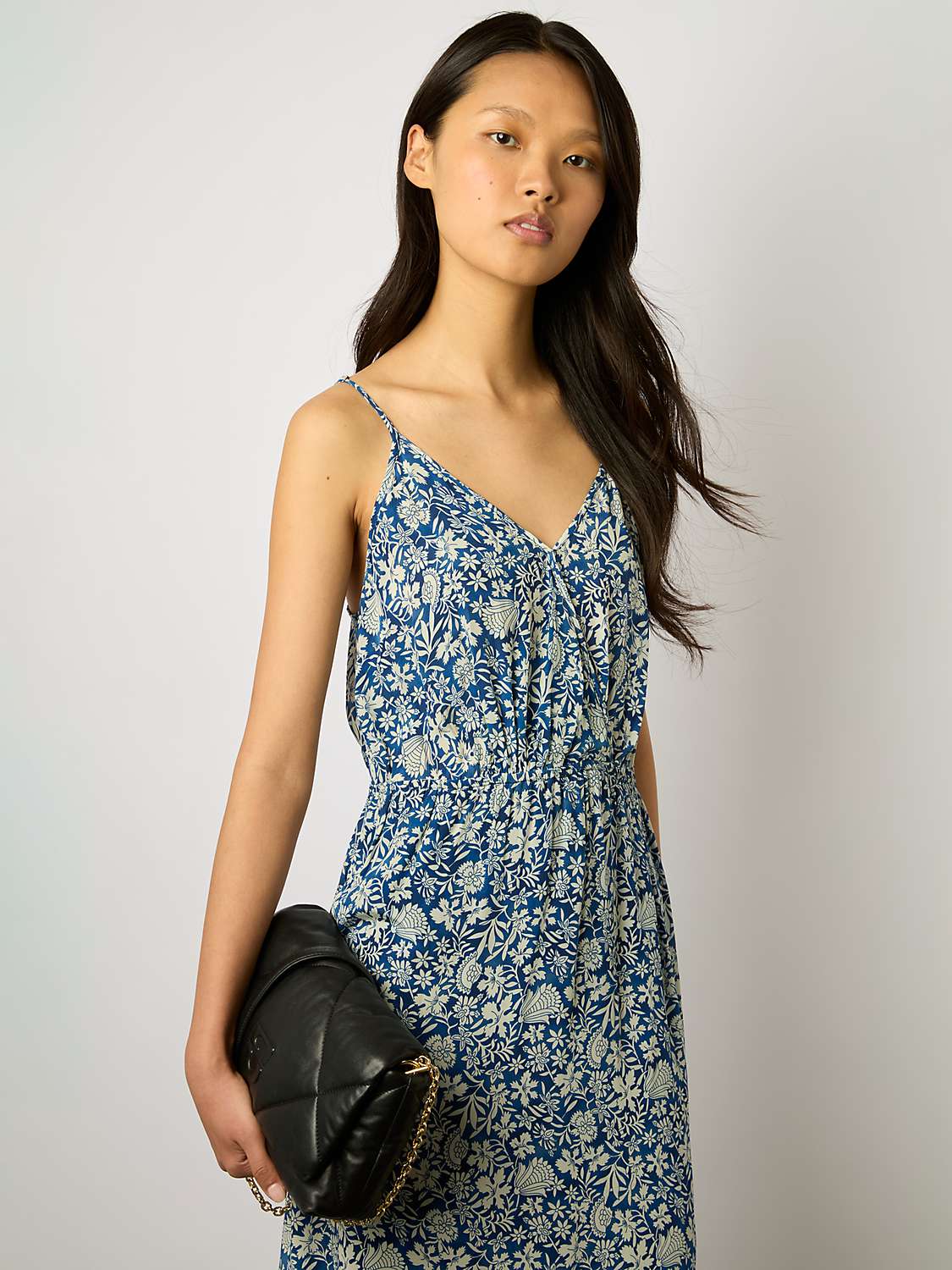 Buy Gerard Darel Esia Tiered Midi Dress, Indigo Online at johnlewis.com