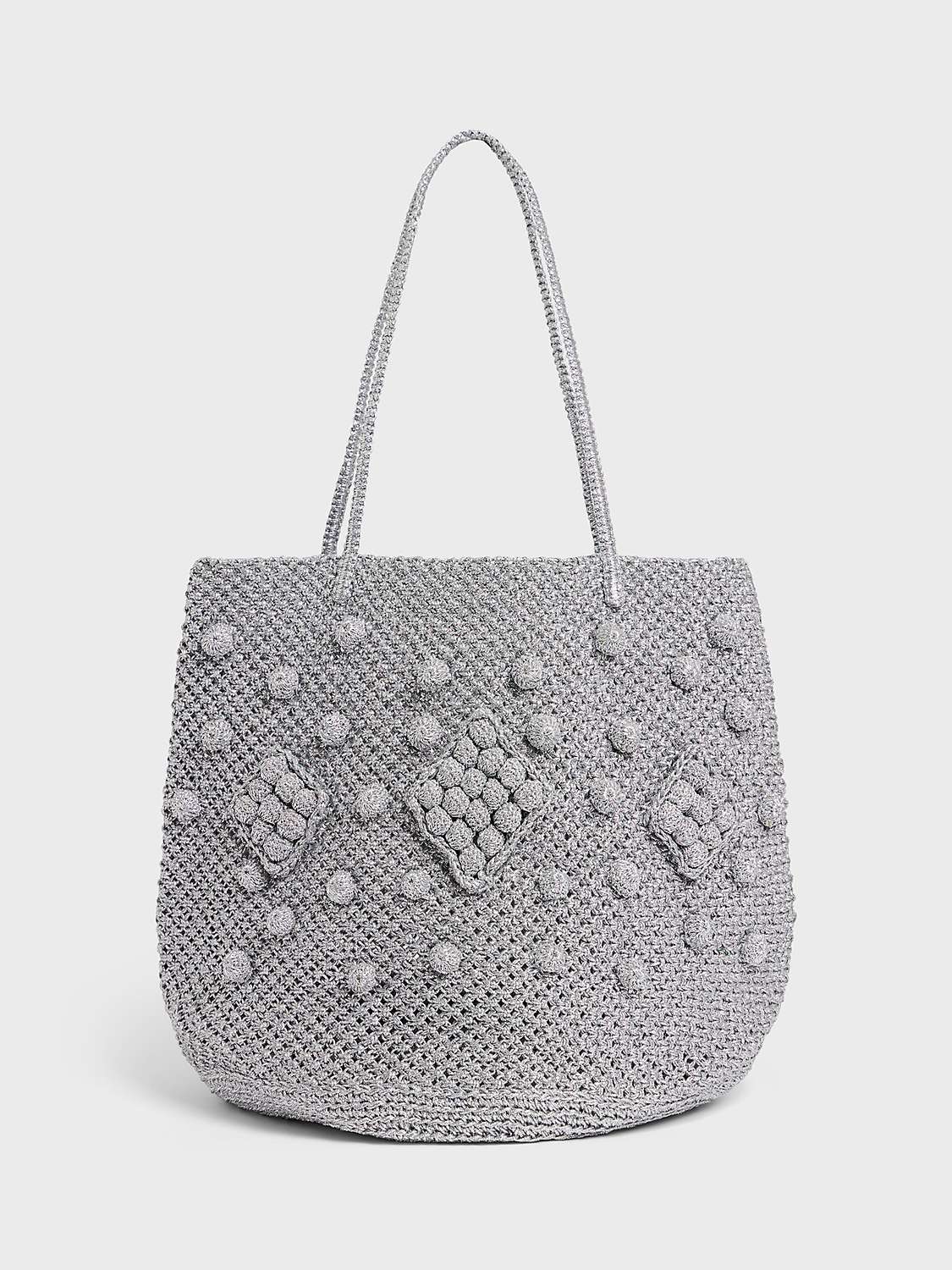 Buy Gerard Darel Lolia Textured Shopper Bag, Silver Online at johnlewis.com