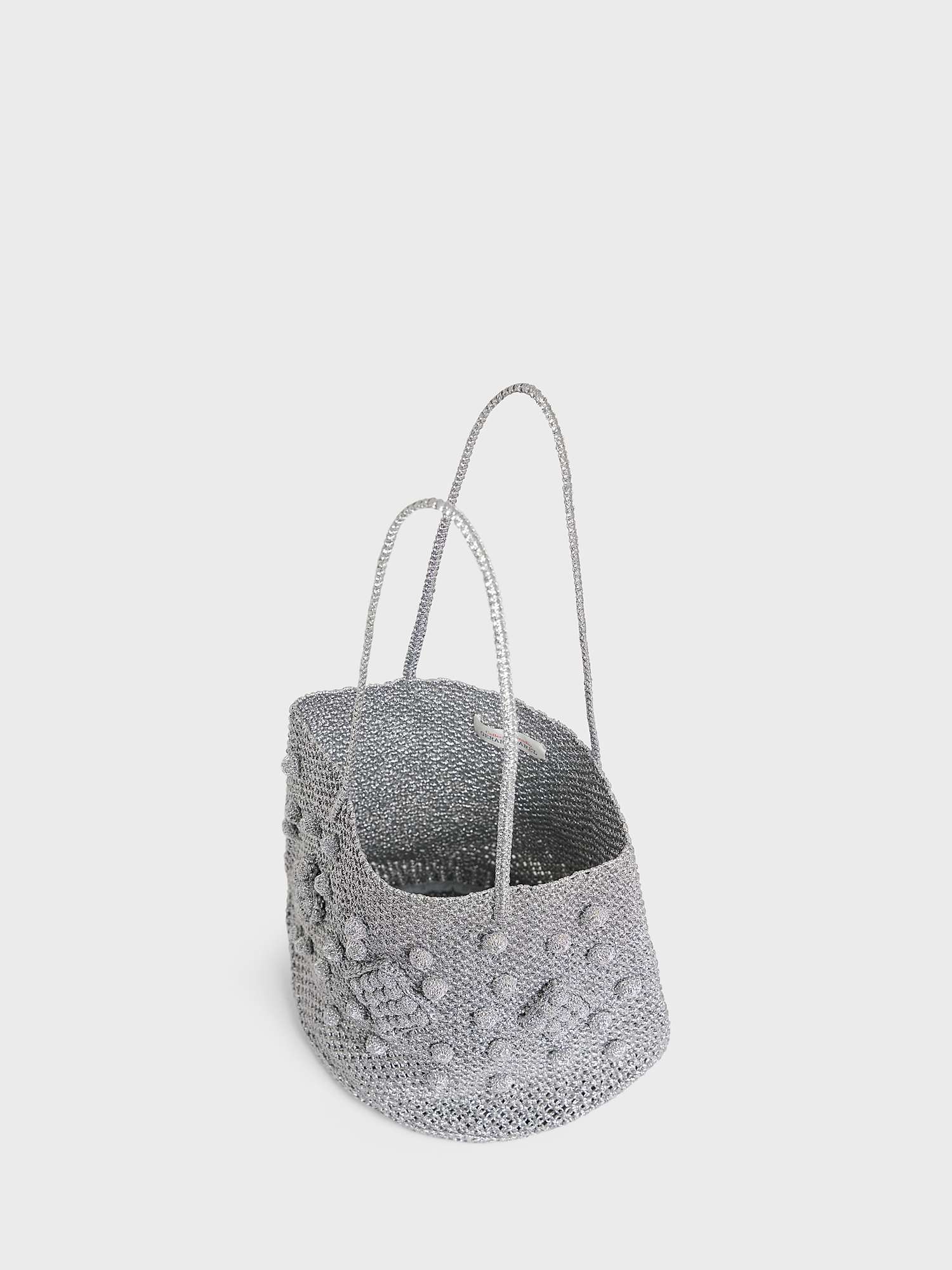 Buy Gerard Darel Lolia Textured Shopper Bag, Silver Online at johnlewis.com