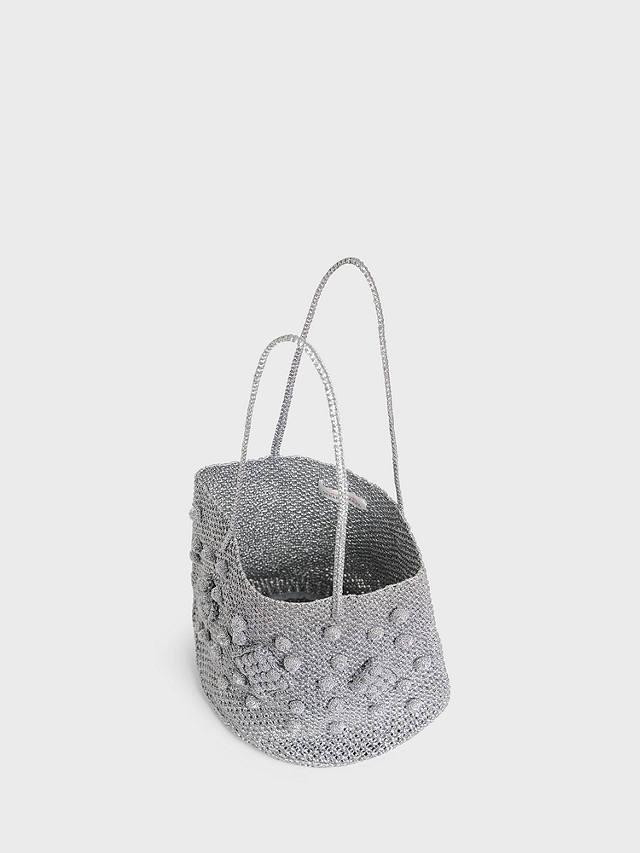 Gerard Darel Lolia Textured Shopper Bag, Silver
