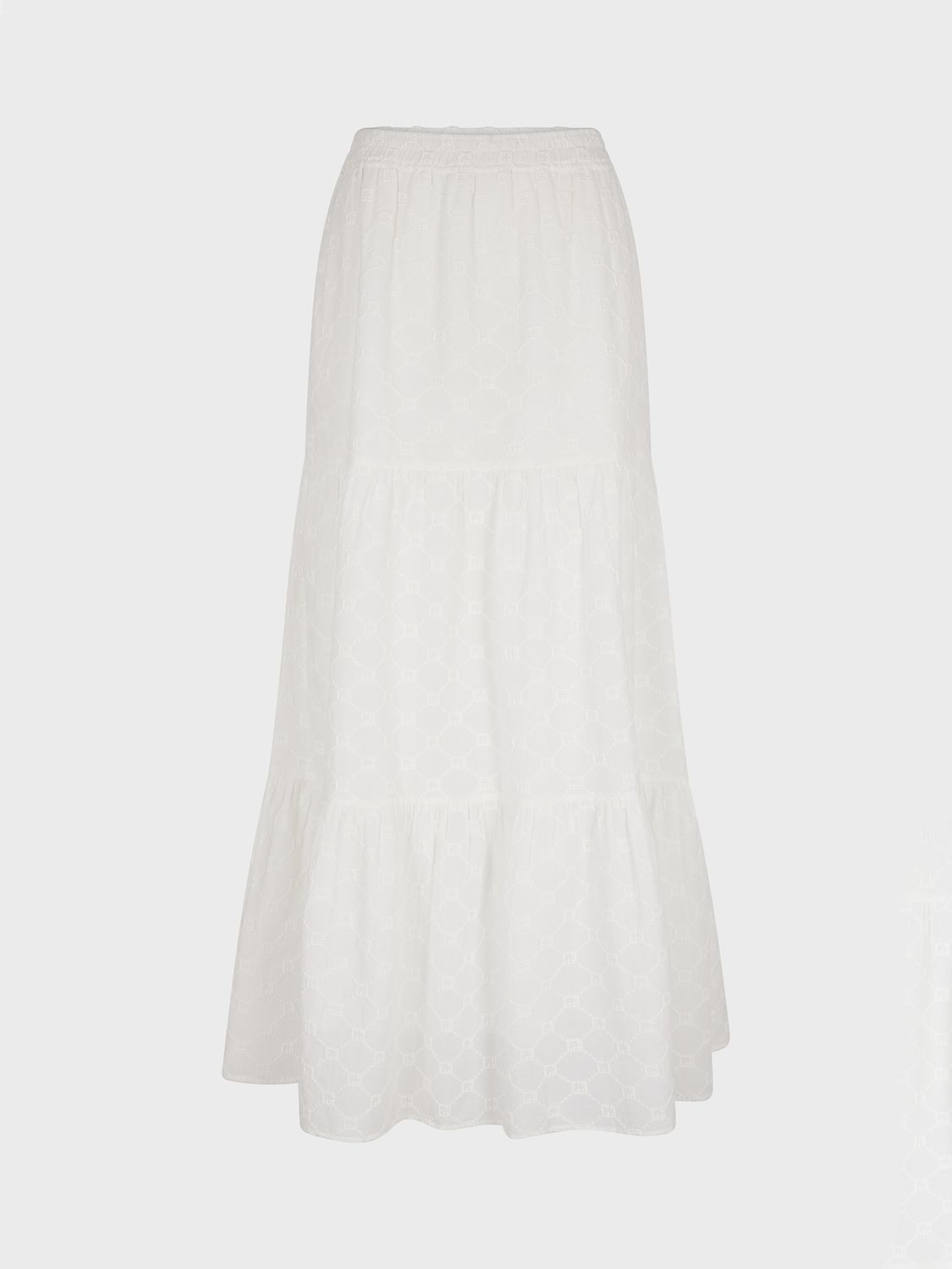 Buy Gerard Darel Brooke Tiered Cotton Maxi Skirt, White Online at johnlewis.com