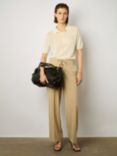 Gerard Darel Cloelia Wide Leg Trousers, Sand