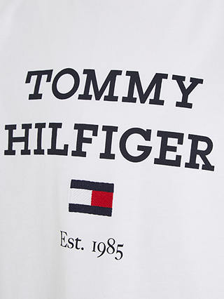 Tommy Hilfiger Kids' Logo Short Sleeve T-Shirt, White