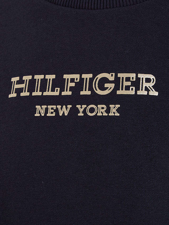 Tommy Hilfiger Kids' Foil Monotype Logo Sweatshirt, Desert Sky
