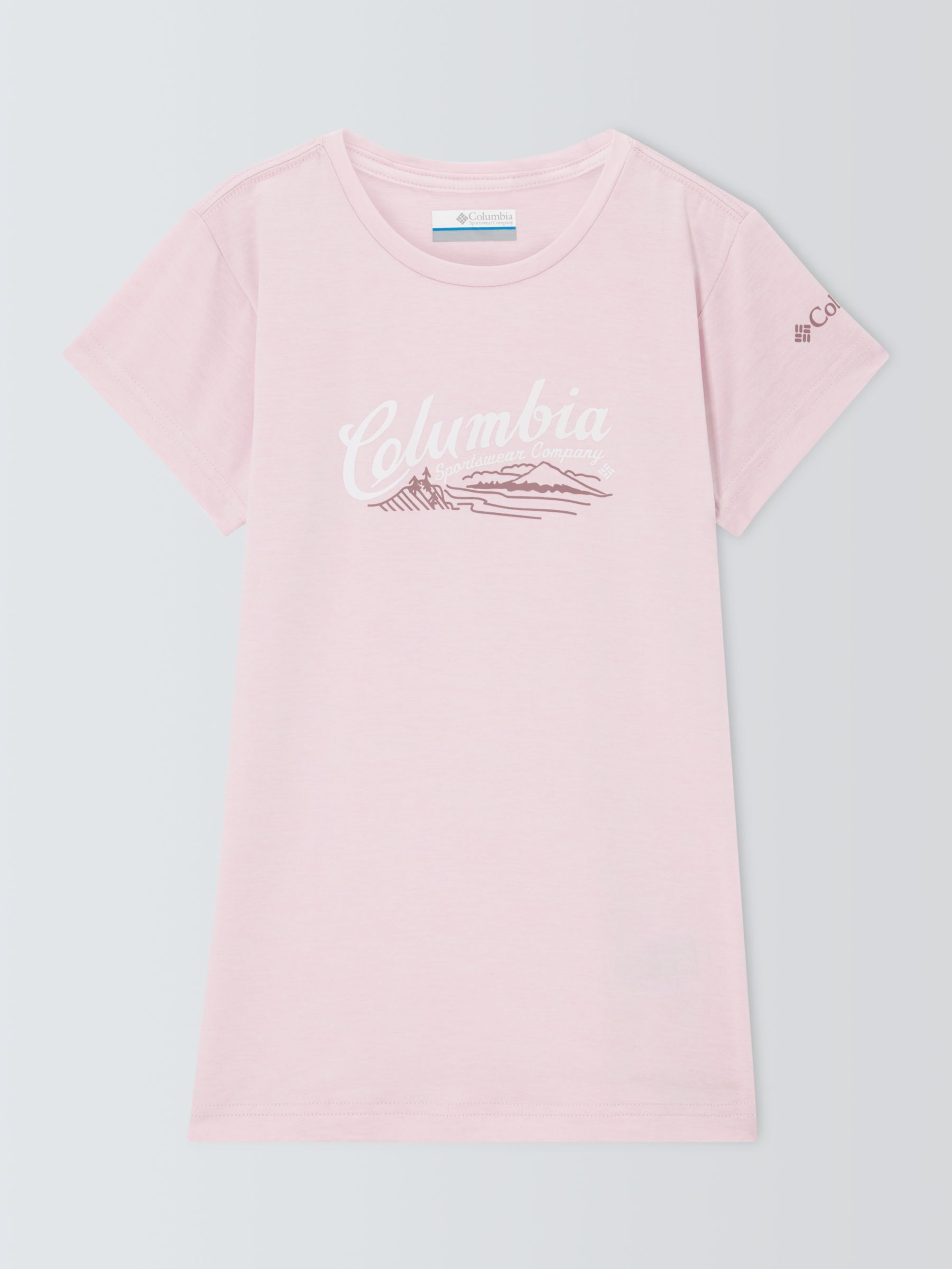 Columbia Kids' Mission Peak Omni-Wick™ T-Shirt, Light Pink