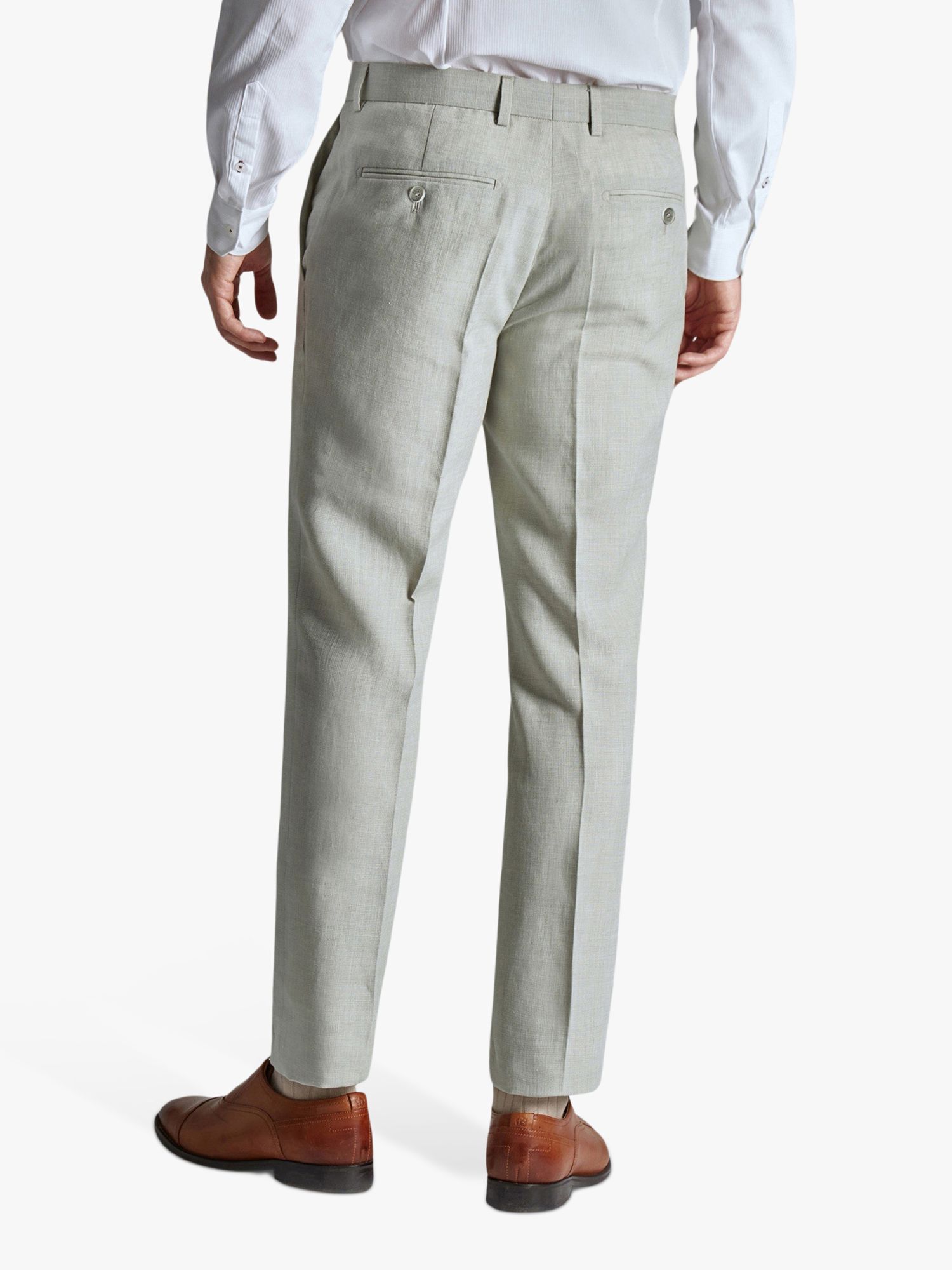 Buy Ted Baker Leo Linen Slim Fit Trousers, Pistachio Online at johnlewis.com