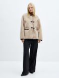 Mango Bethoven Faux Fur Coat, Light Beige