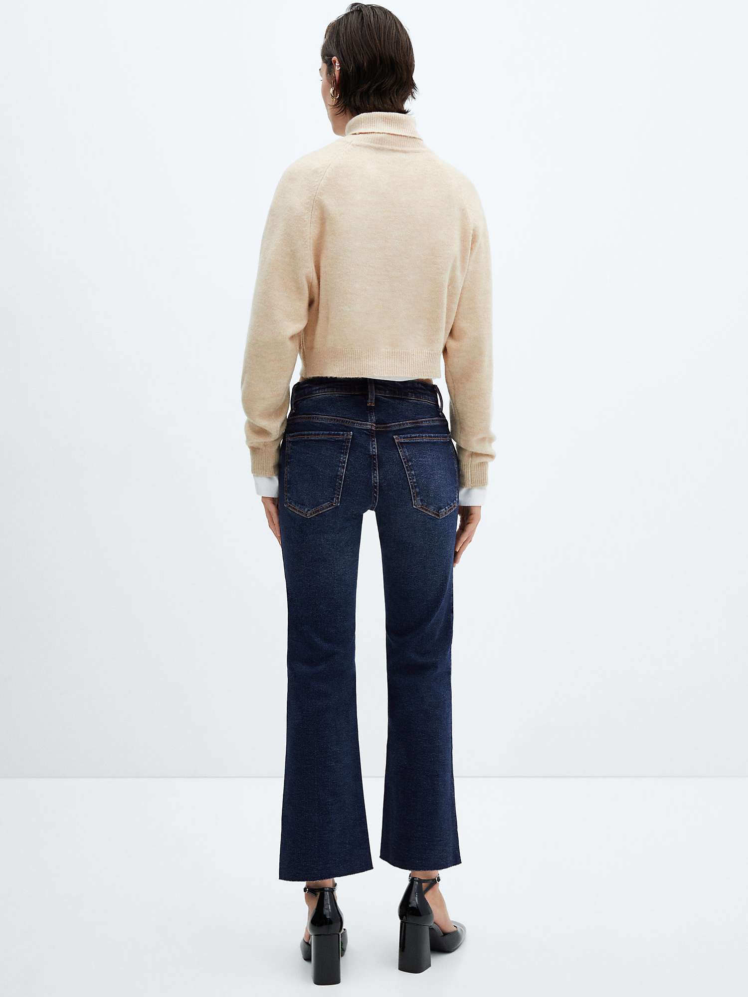 Buy Mango Sienna Cropped Flared Jeans Online at johnlewis.com