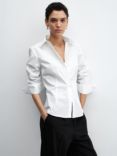 Mango Sofia Essential Long Sleeve Shirt, White