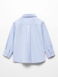 Mango Baby Regular Fit Cotton Oxford Shirt, Pastel Blue
