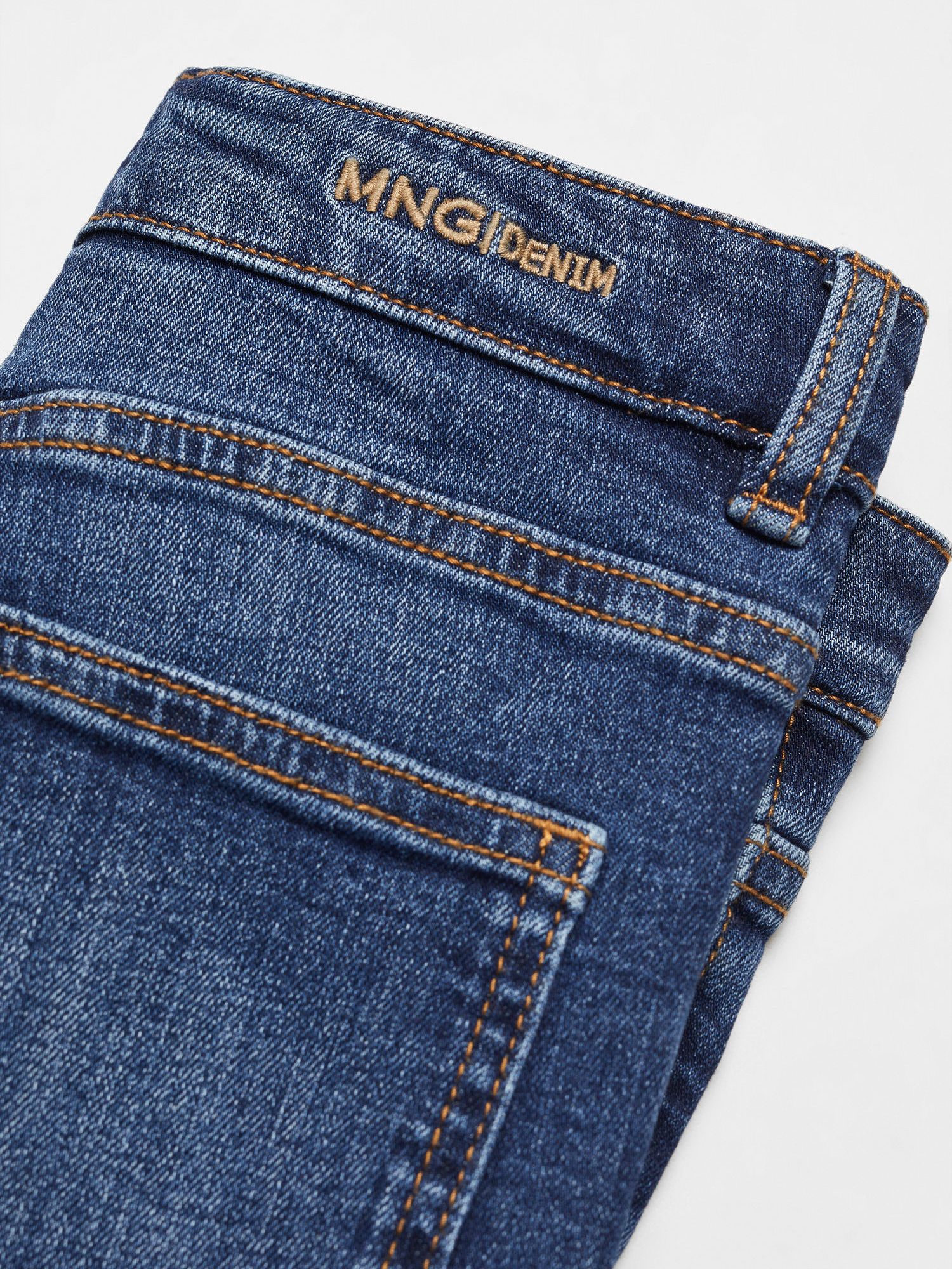 Mango Kids' Slim Fit Jeans, Open Blue, 6 years