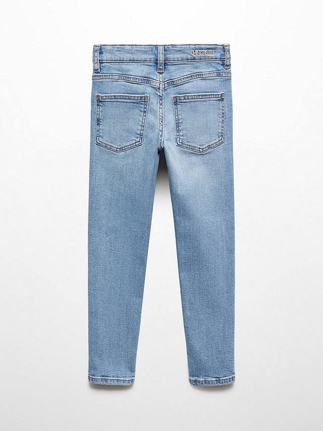 Mango Kids' Slim Fit Jeans, Open Blue