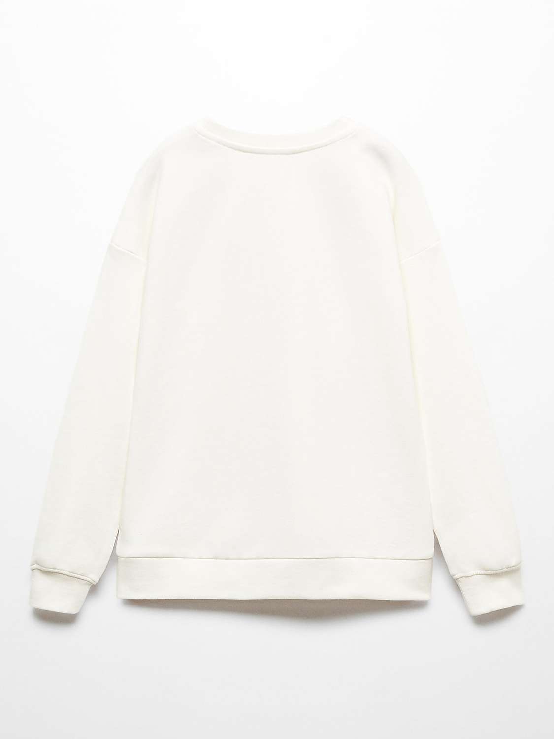 Buy Mango Kids' Dublini Cotton Sweatshirt, Natural White Online at johnlewis.com