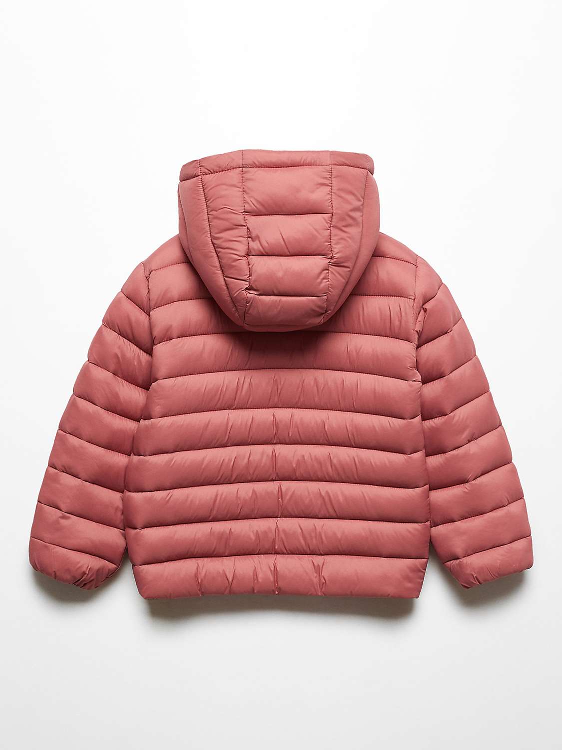 Buy Mango Kids' Paola Quilted Hooded Jacket, Dark Red Online at johnlewis.com