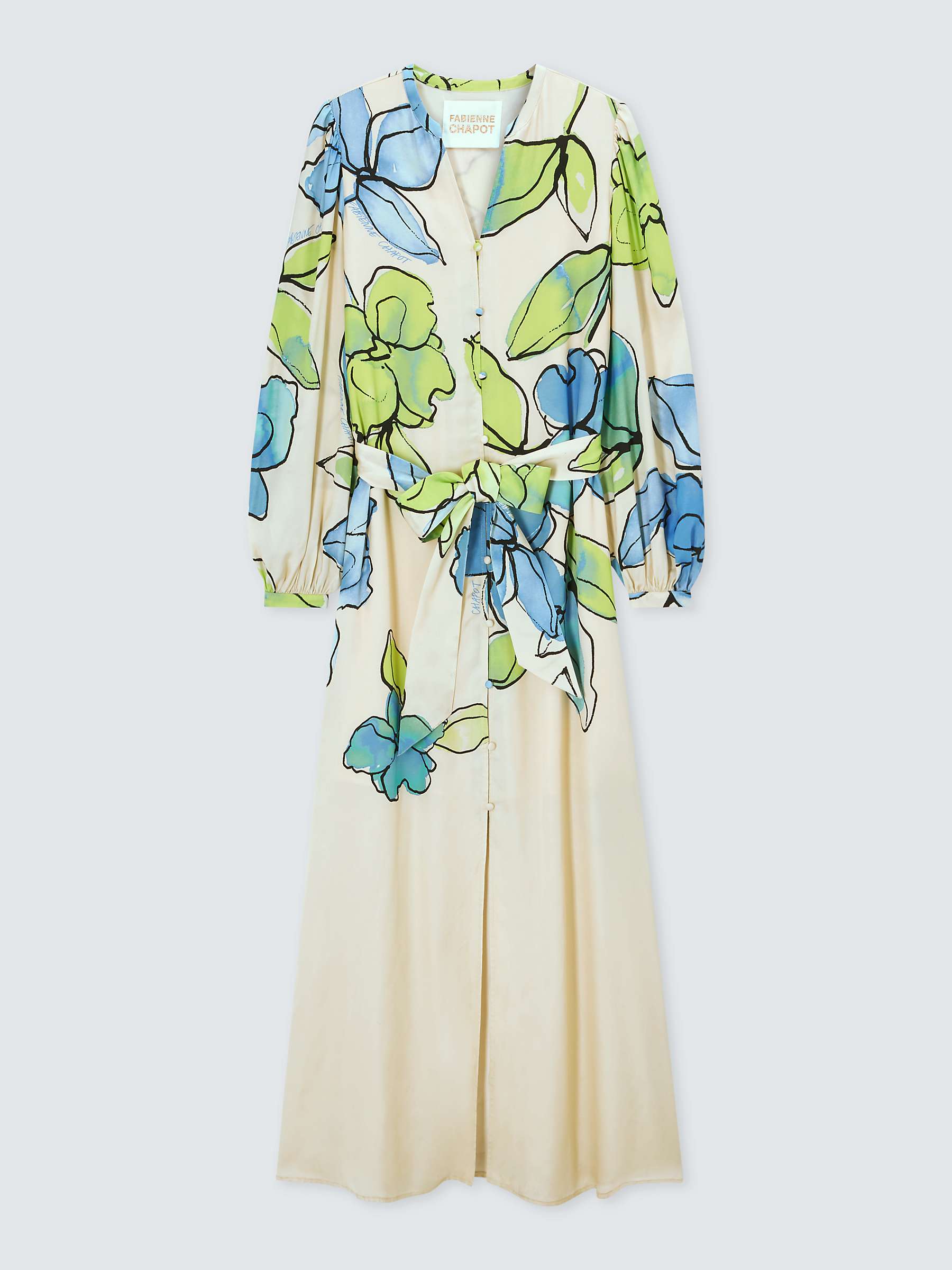 Buy Fabienne Chapot Erina Floral Print Maxi Dress, Cream White/Lilac Online at johnlewis.com