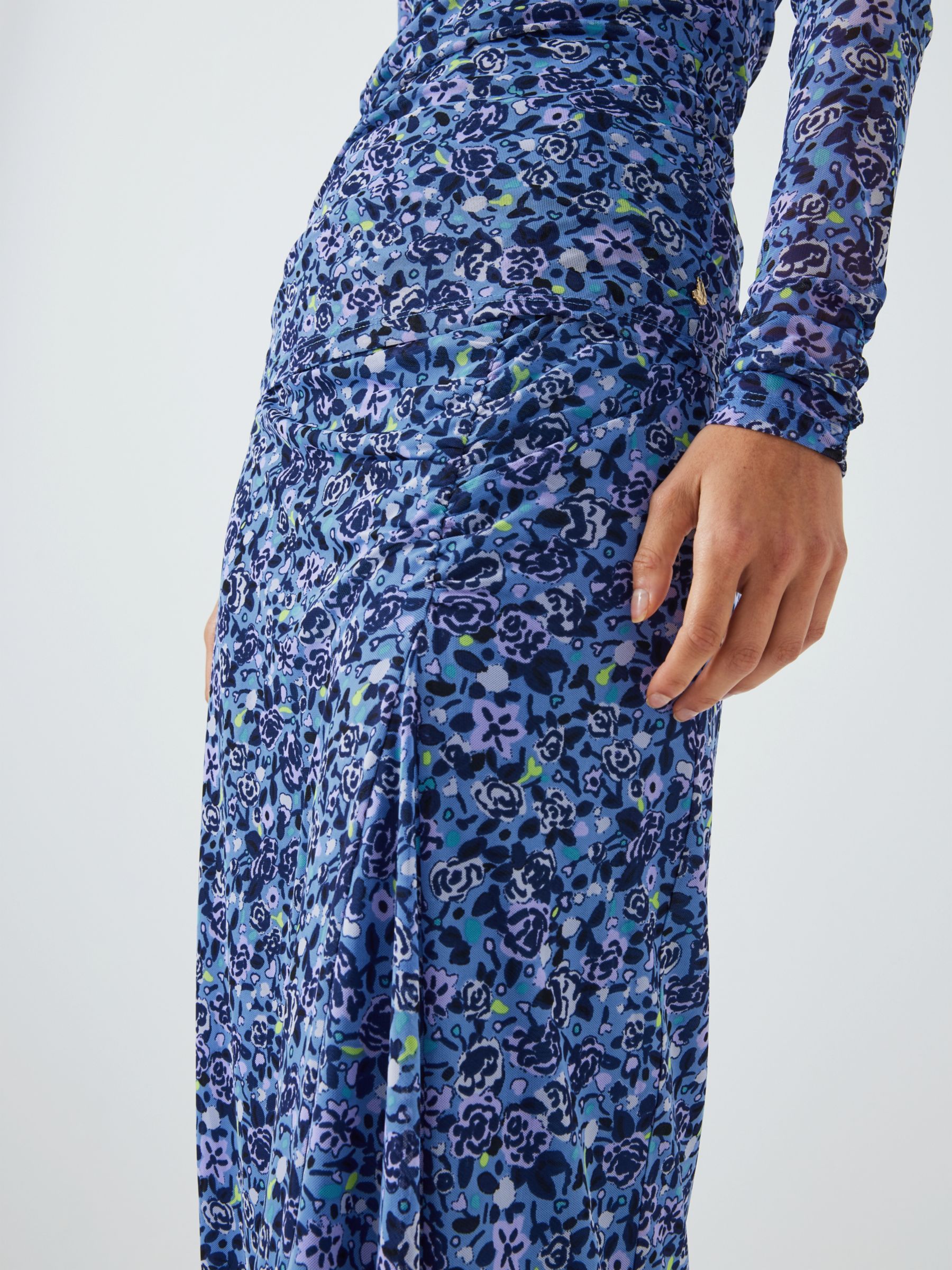 Buy Fabienne Chapot Jessy Floral Print Midi Skirt, Violetta/Black Online at johnlewis.com