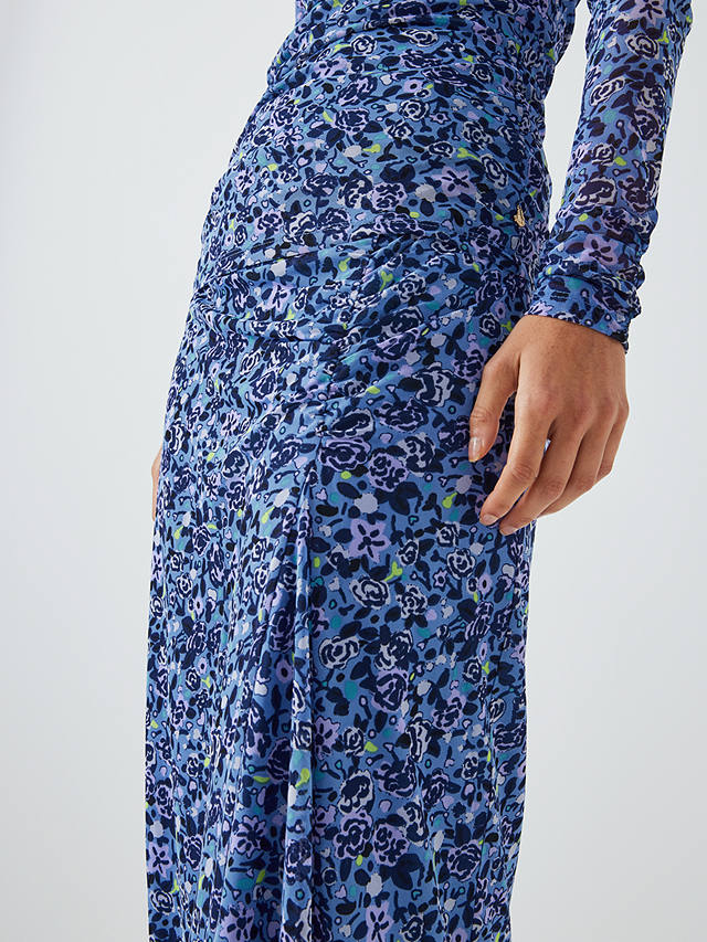 Fabienne Chapot Jessy Floral Print Midi Skirt, Violetta/Black