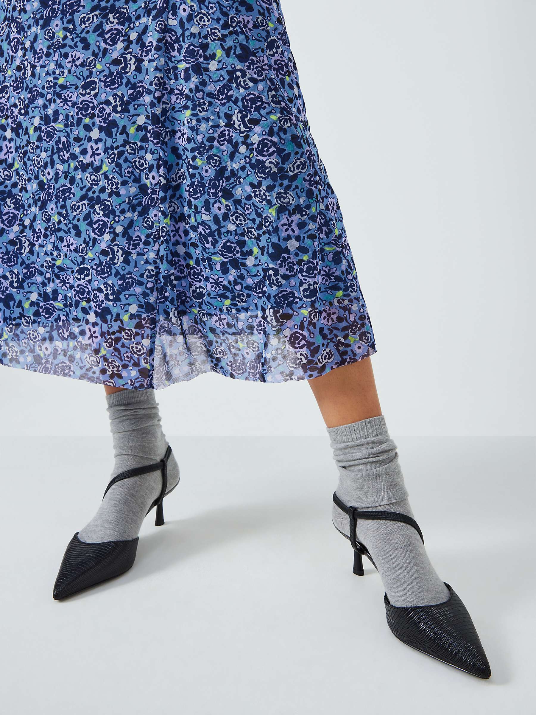 Buy Fabienne Chapot Jessy Floral Print Midi Skirt, Violetta/Black Online at johnlewis.com