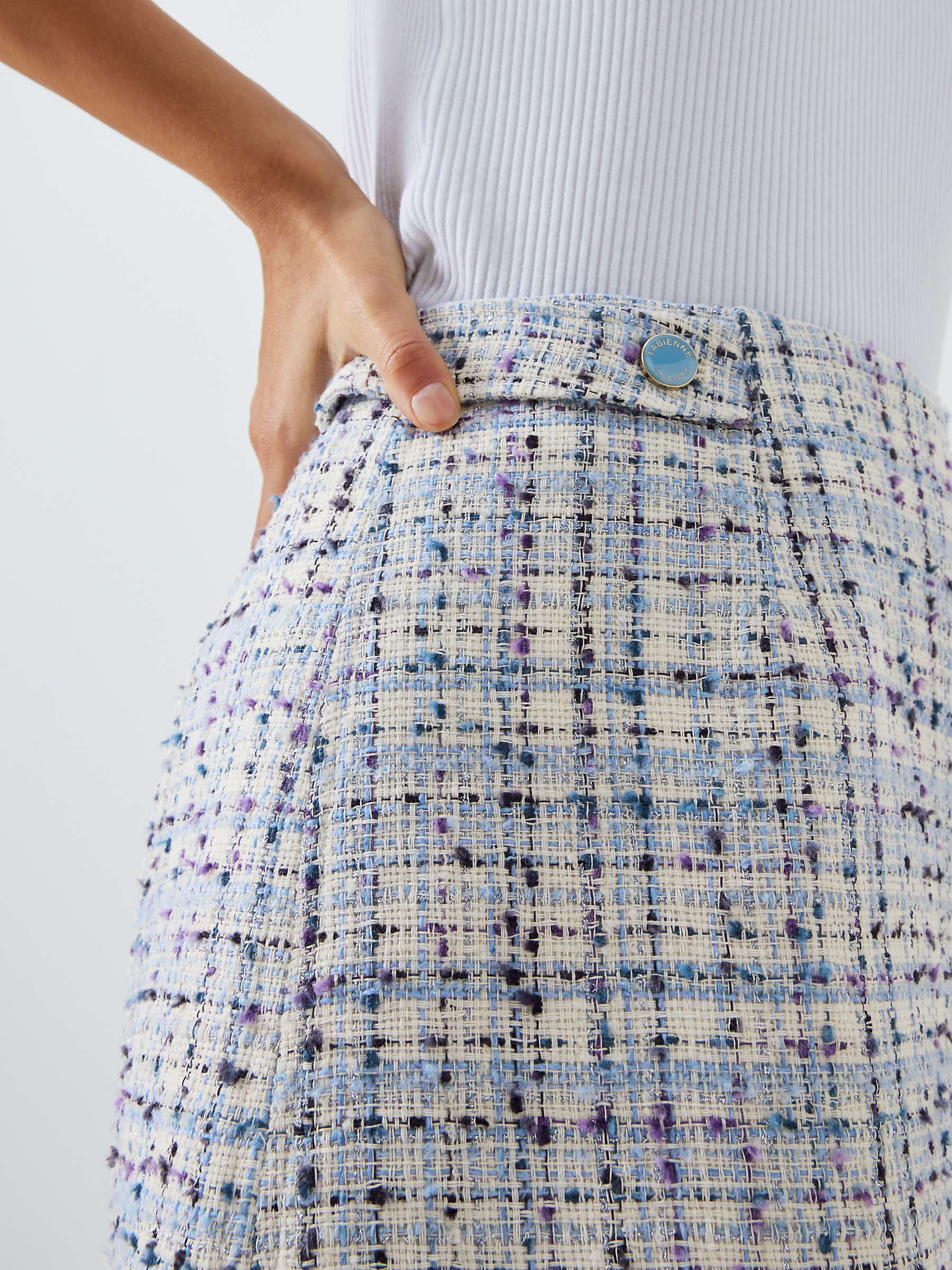 Buy Fabienne Chapot Dora Tweed Mini Skirt, Cornflower Blue Online at johnlewis.com