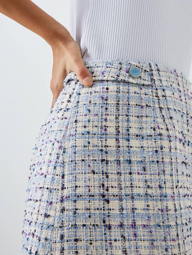 Fabienne Chapot Dora Tweed Mini Skirt, Cornflower Blue