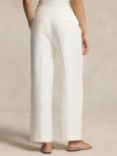 Polo Ralph Lauren Hemp Cotton Blend Wide Leg Trousers, White, White