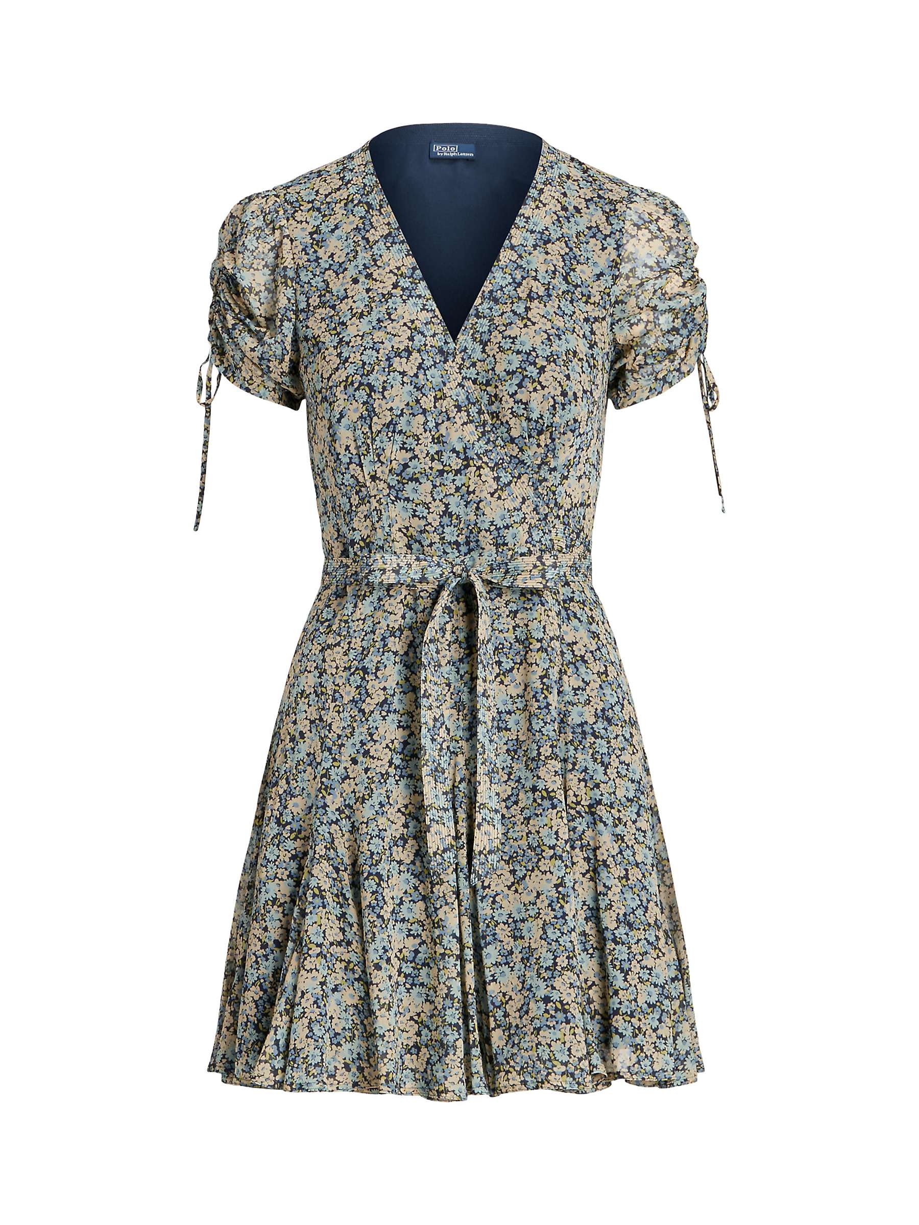Buy Polo Ralph Lauren Floral Print Mini Wrap Dress, Multi Online at johnlewis.com