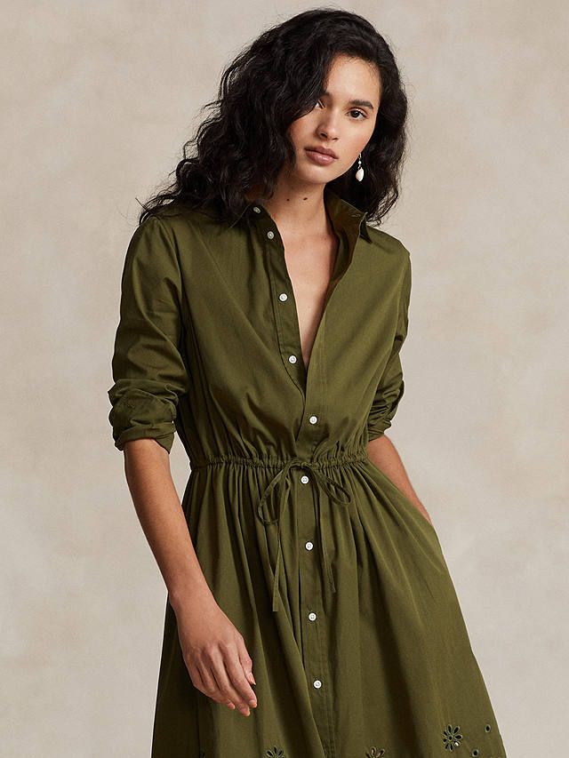 Polo Ralph Lauren Jessica Midi Shirt Dress, Olive