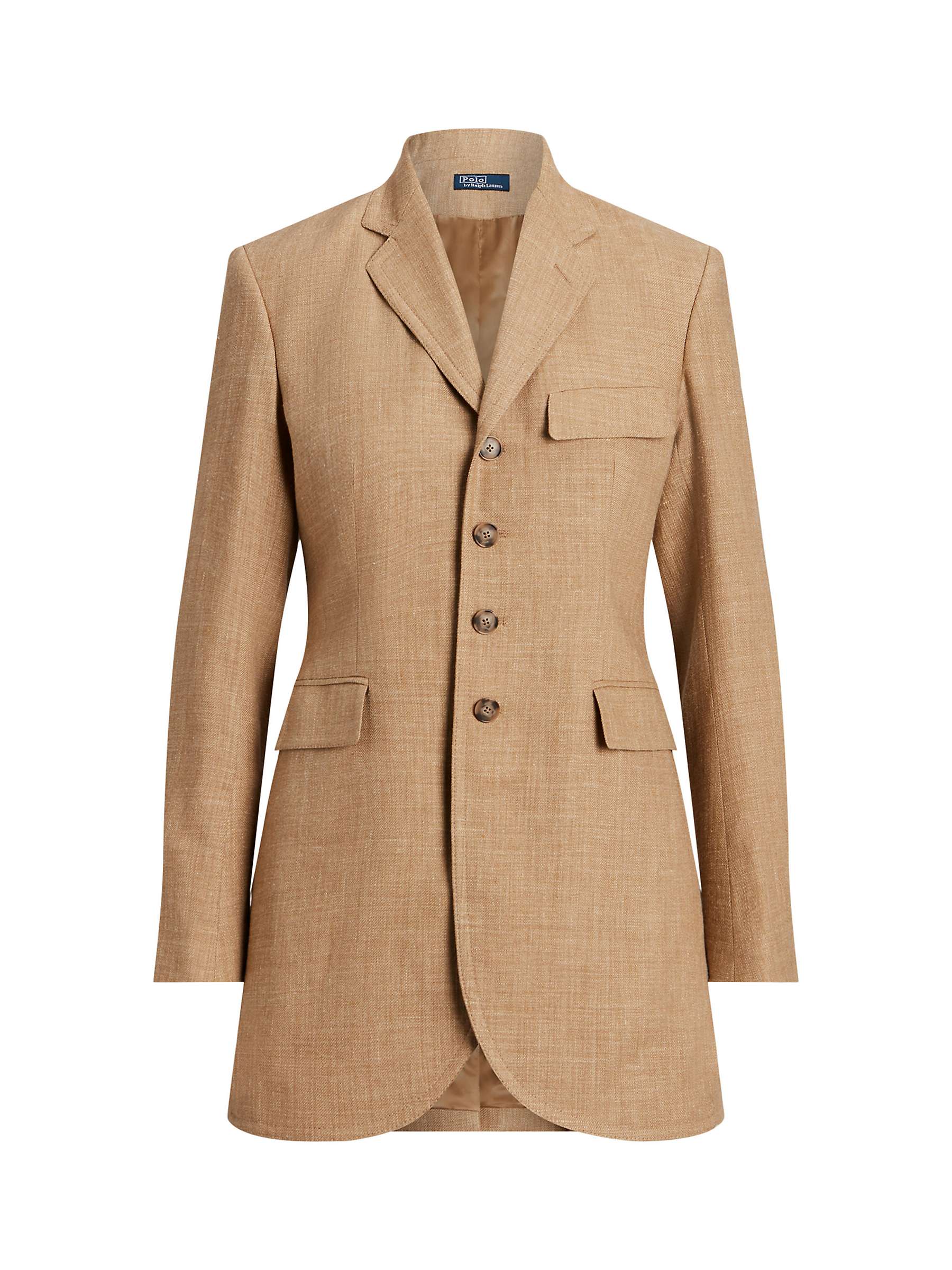 Buy Polo Ralph Lauren Silk Linen Tweed Blazer, Tan Online at johnlewis.com