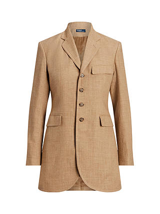 Polo Ralph Lauren Silk Linen Tweed Blazer, Tan