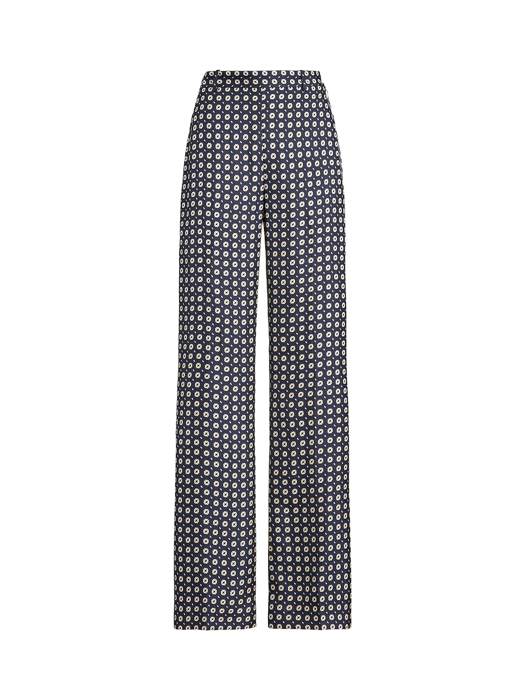 Buy Polo Ralph Lauren Geometric Print Wide Leg Trousers, Blue/Multi Online at johnlewis.com