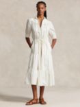 Polo Ralph Lauren Elia Tiered Midi Dress, Natural, Natural