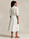 Polo Ralph Lauren Elia Tiered Midi Dress, Natural, Natural