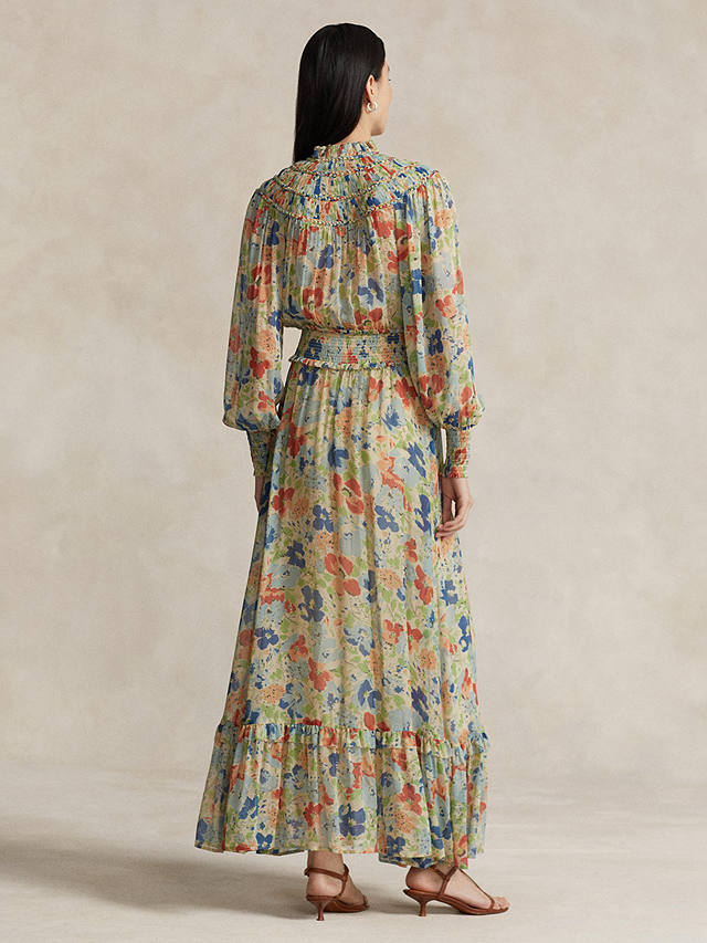 Polo Ralph Lauren Floral Print Blouson Maxi Dress, Multi
