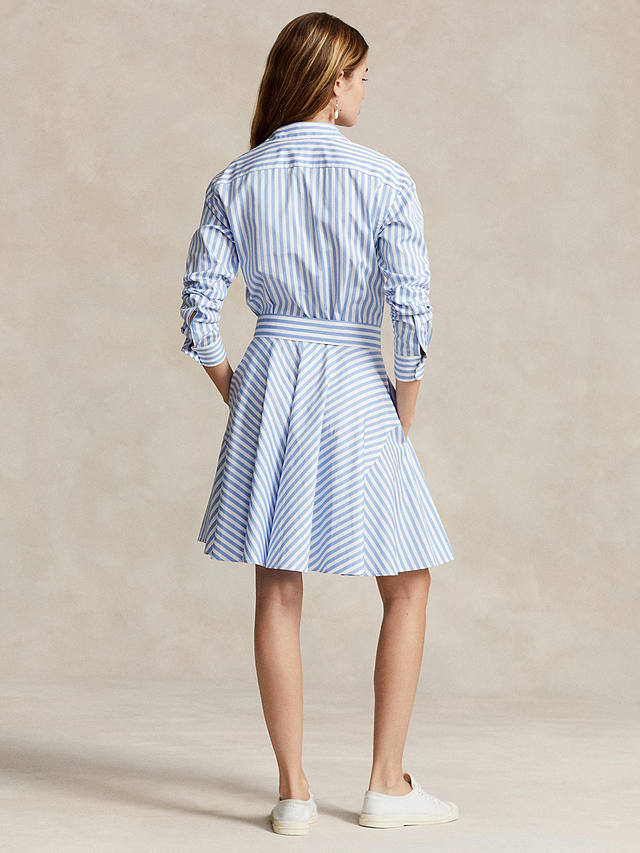 Polo Ralph Lauren Stripe Shirt Dress, Light Blue/Multi