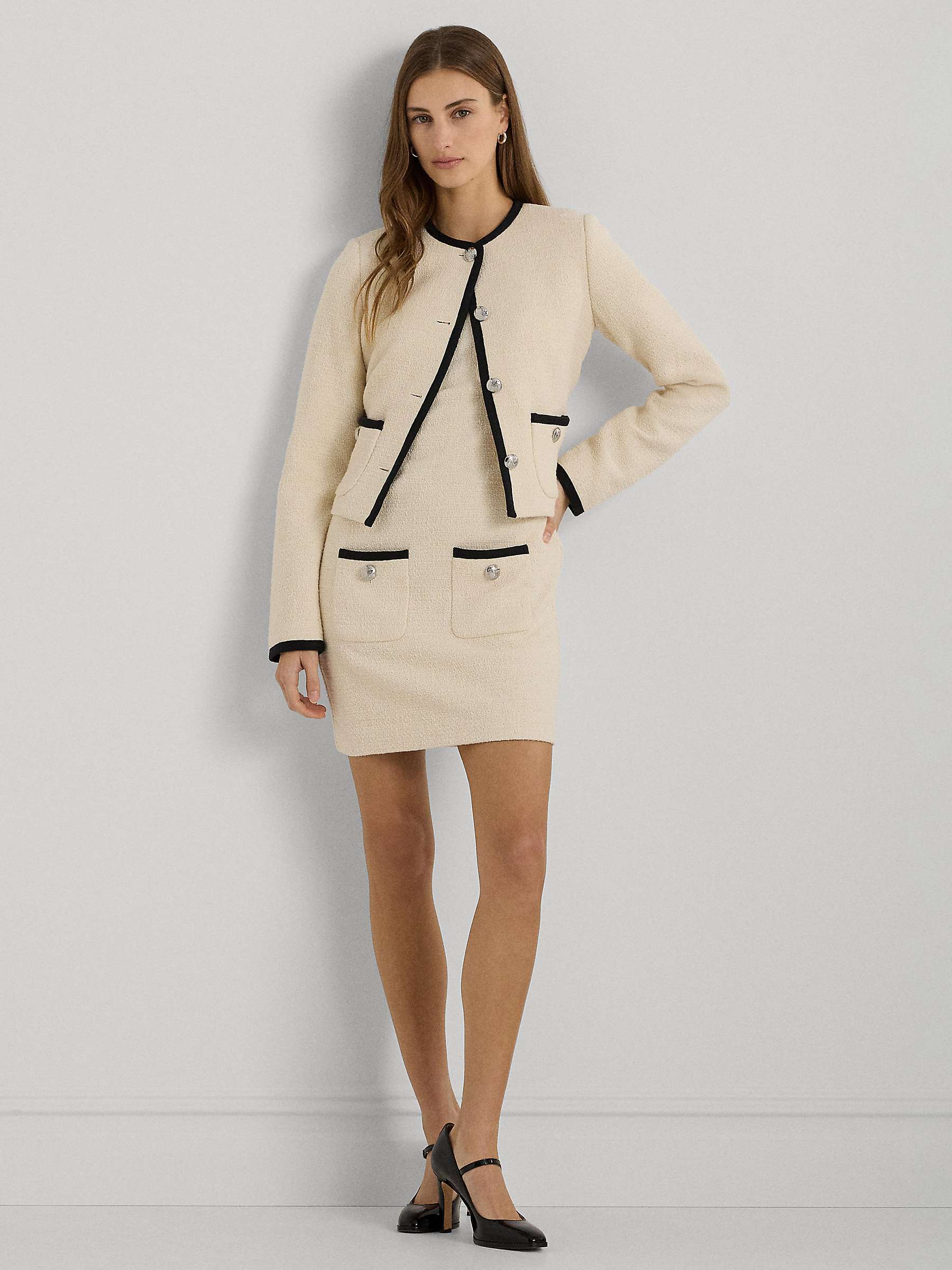 Buy Lauren Ralph Lauren Kirtette Boucle Jacket, Natural/Multi Online at johnlewis.com