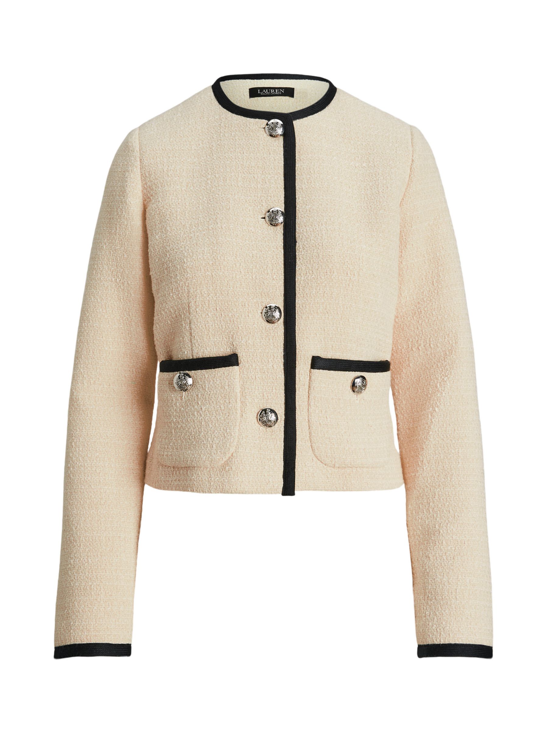 Lauren Ralph Lauren Kirtette Boucle Jacket, Natural/Multi at John Lewis ...