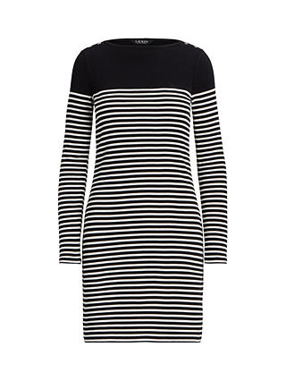 Lauren Ralph Lauren Zakaree Stripe Mini Dress, Black/Multi