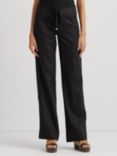 Lauren Ralph Lauren Jovonie Linen Trousers, Black