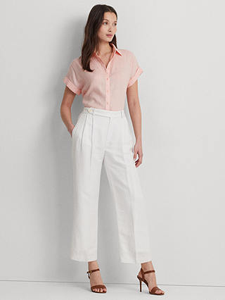 Lauren Ralph Lauren Broono Linen Shirt, Pink