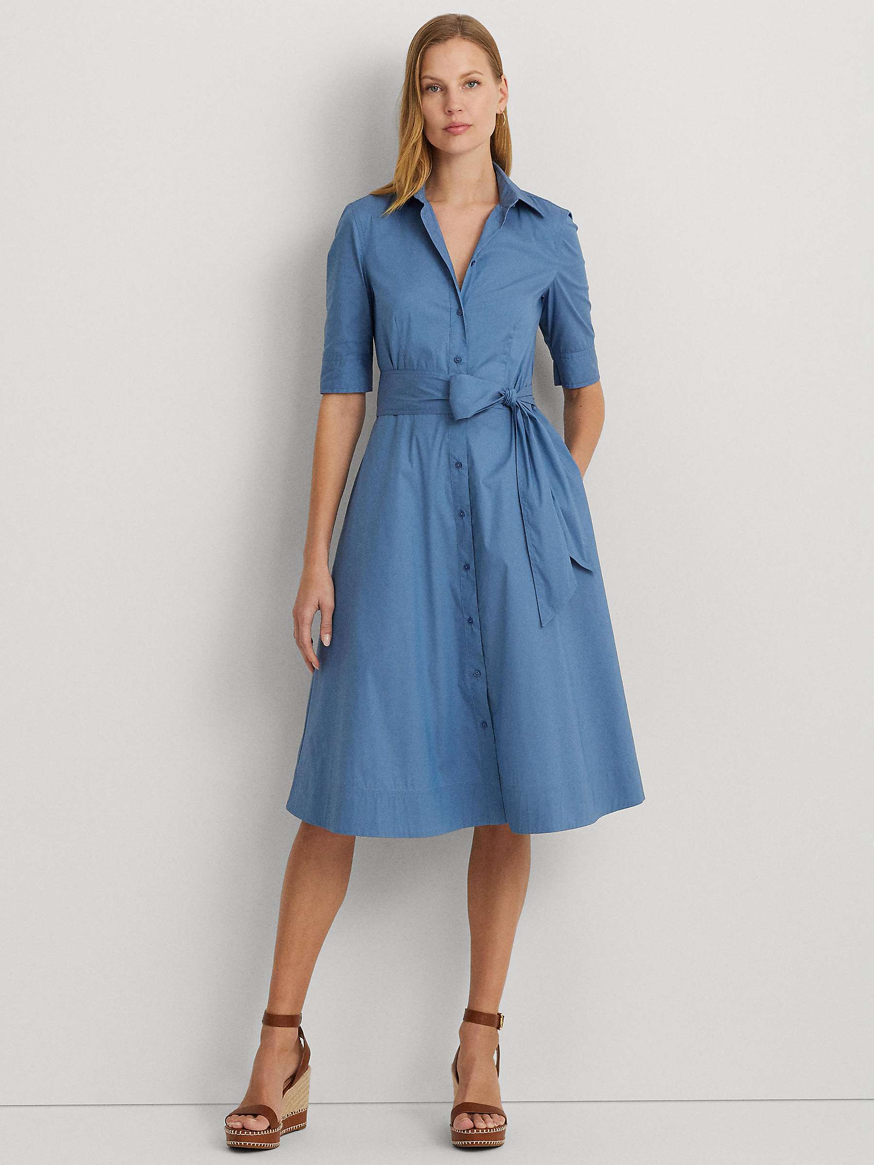 Buy Lauren Ralph Lauren Finnbarr Short Sleeve Shirt Dress Online at johnlewis.com