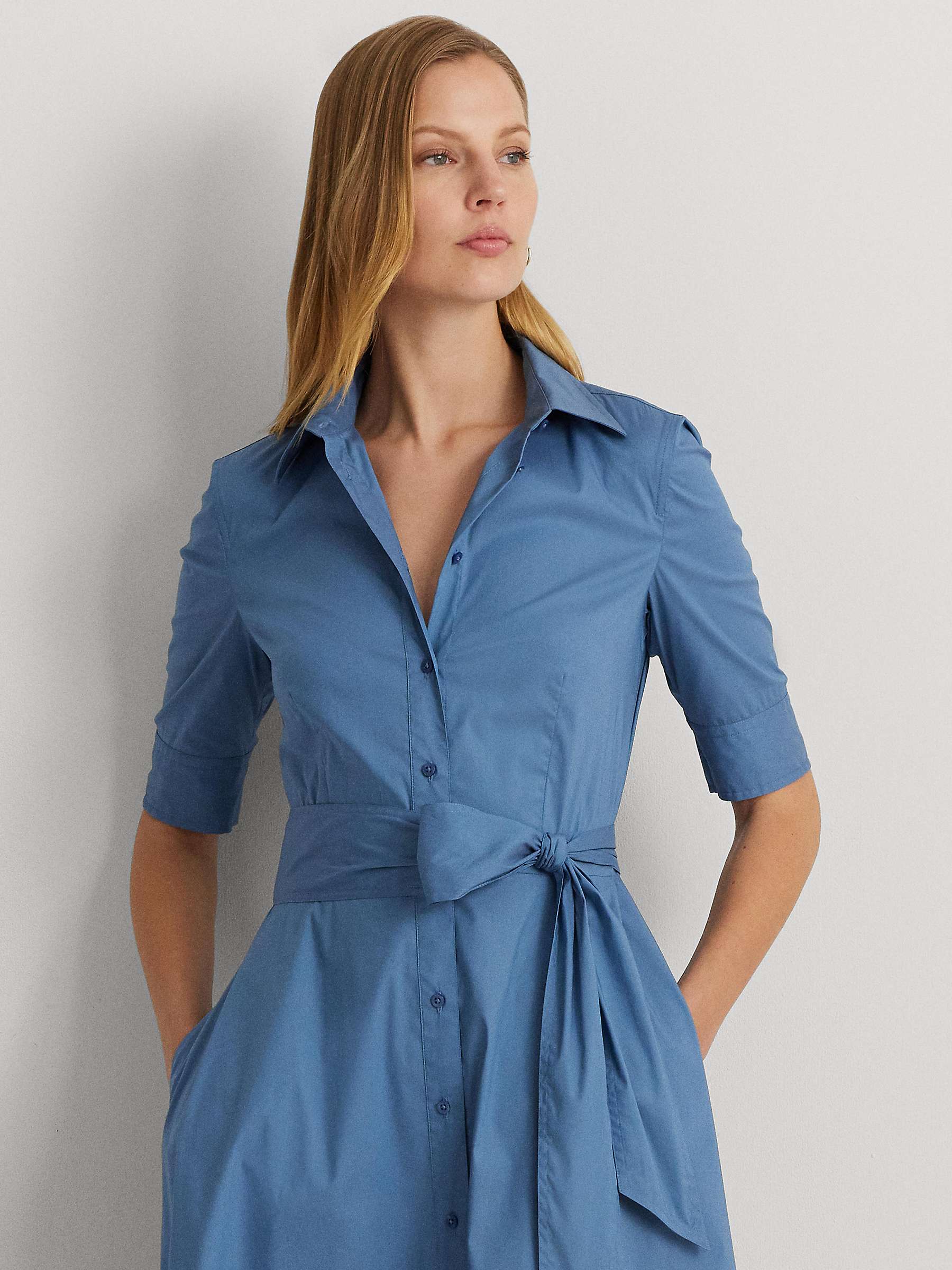 Buy Lauren Ralph Lauren Finnbarr Short Sleeve Shirt Dress Online at johnlewis.com