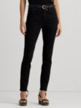 Lauren Ralph Lauren High Rise Skinny Ankle Jeans, Black