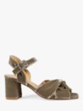 Penelope Chilvers Infinity Velvet Block Heel Sandals, Putty