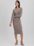 Reiss Petite Cashmere Blend V-neck Knitted Midi Dress