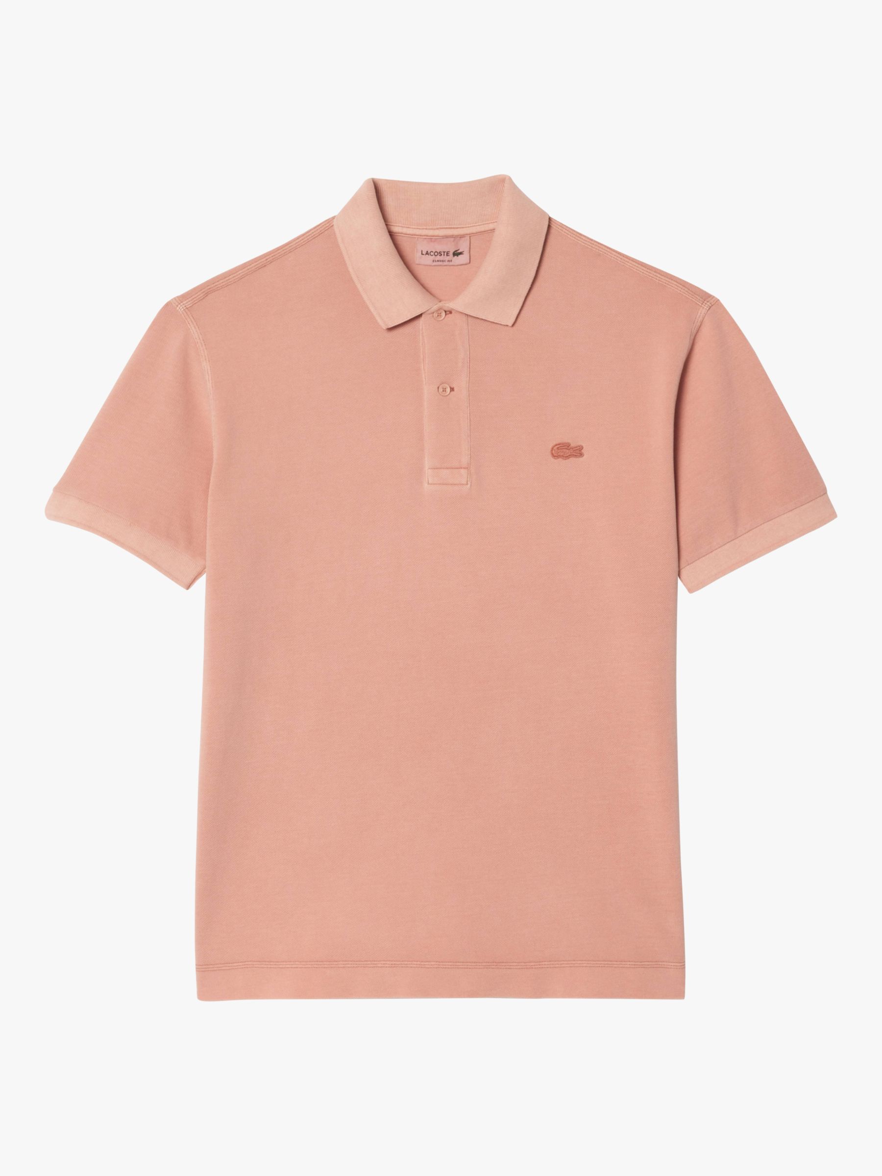 Lacoste Classic Fit Cotton Piqué Short Sleeve Polo Shirt, Eco Pink, S